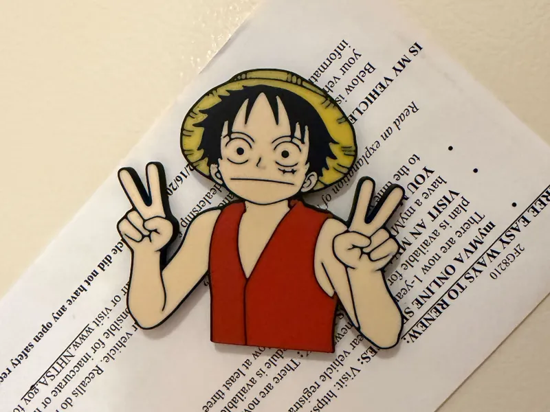 One Piece - Luffy Peace Sign Fridge Magnet 