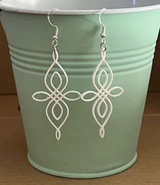 Long Celtic knot earrings