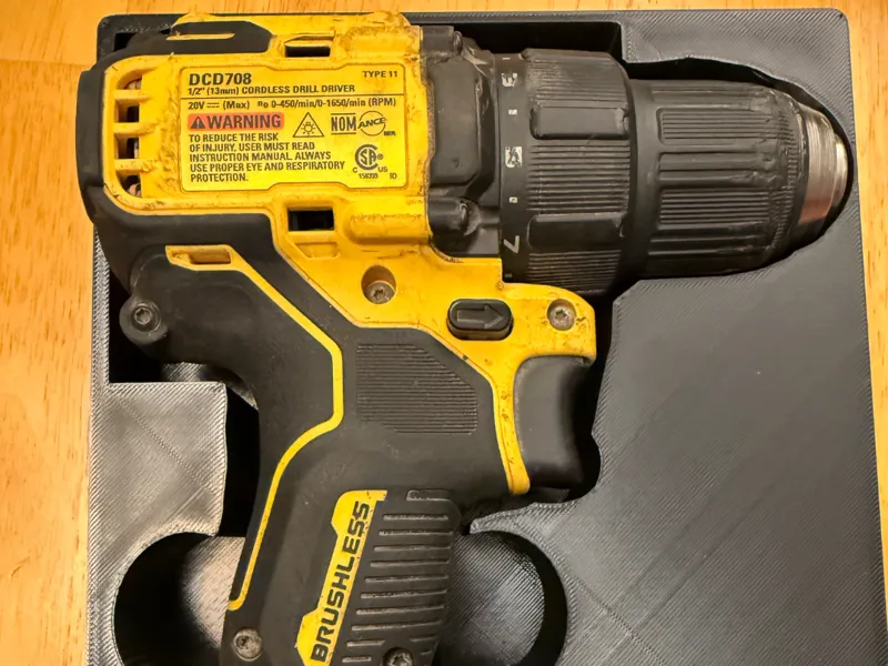 Dewalt DCD708 Drill Gridfinity Tray