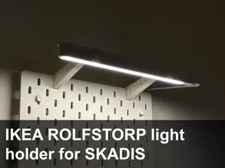 IKEA ROLFSTORP light holder for SKADIS board