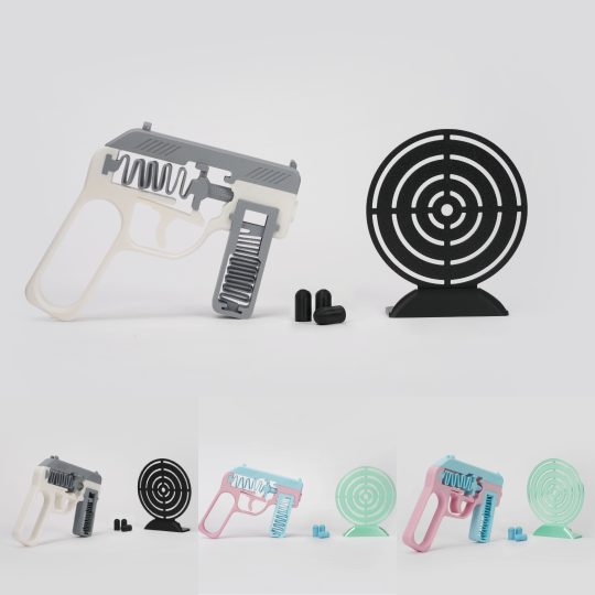 Miniatura 1 do modelo 3D Spring Gun V3 - Shoots fake bullets with magazine