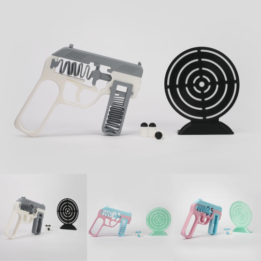 Miniatura 2 do modelo 3D Spring Gun V3 - Shoots fake bullets with magazine