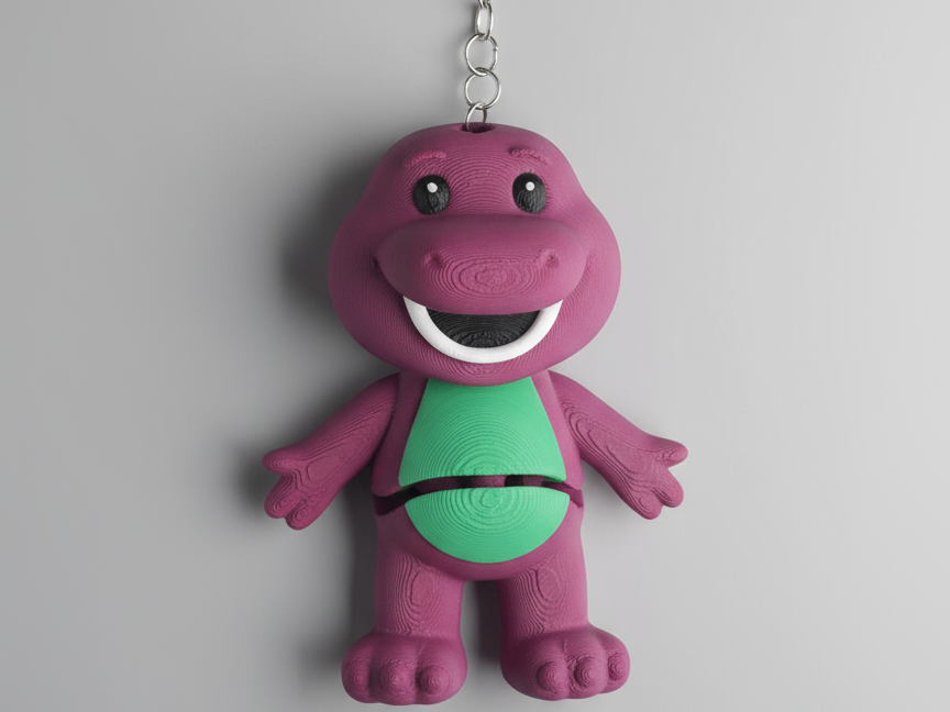 Flexi Barney The Dinosaur Keyring