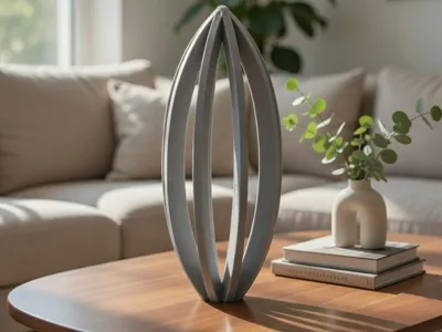 Minimalist Geometric Teardrop Sculpture