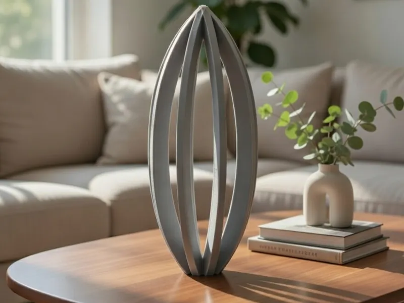 Minimalist Geometric Teardrop Sculpture