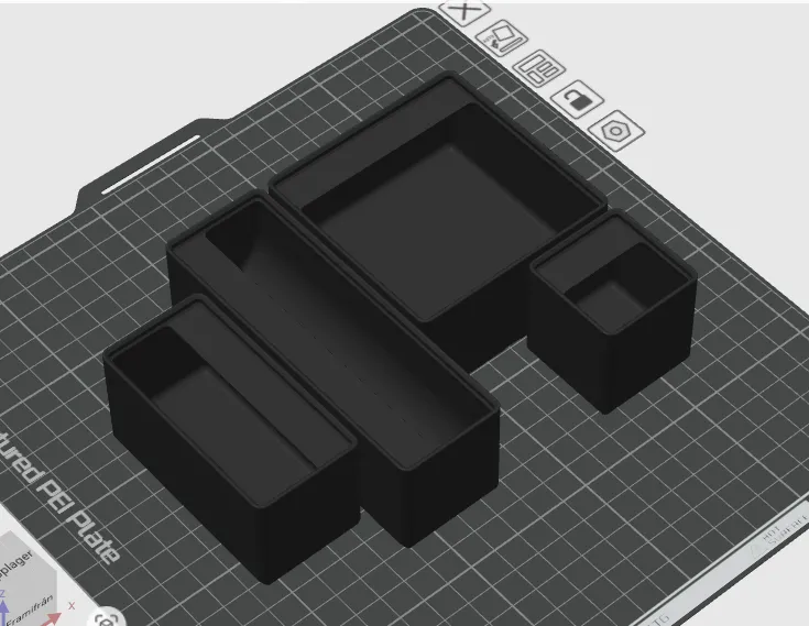 Bins gridfinity with lable by Nopo MakerWorld: Download Free 3D Models
