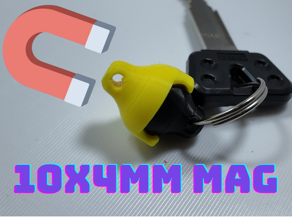 Slide-Lock Magnetic Keychain Quick Release Keyring