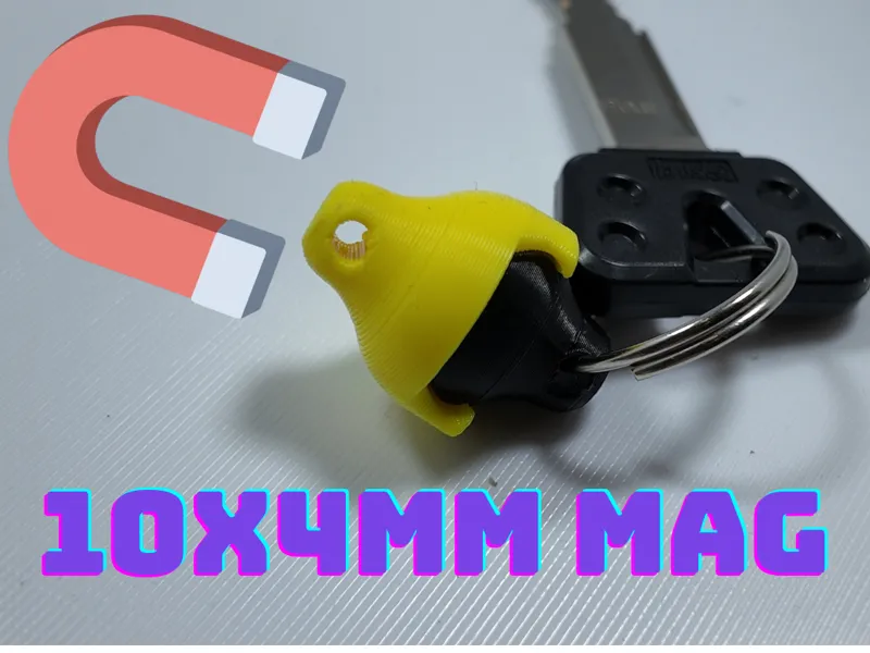 Slide-Lock Magnetic Keychain Quick Release Keyring