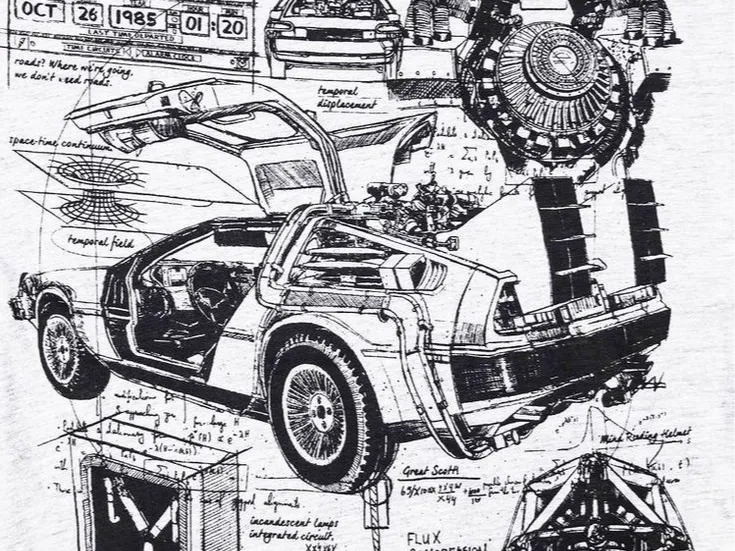 Hueforge Delorian Blueprint