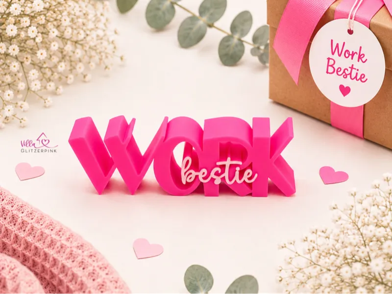 Schriftzug Work Bestie