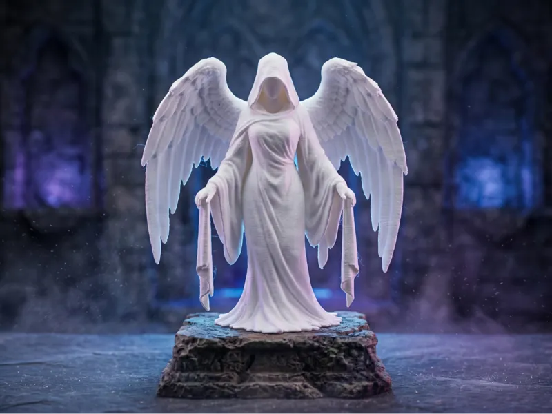 Angel Statue Hooded | Easy Supports | High Detail