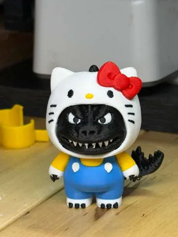 Modelo para impresión 3D: Godzilla in Hello Kitty Costume — vista de referencia 3