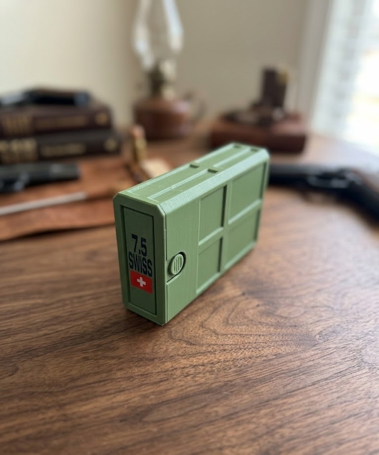 Miniatura 2 do modelo 3D Stackable Ammo Box - 7.5 Swiss- 20RD