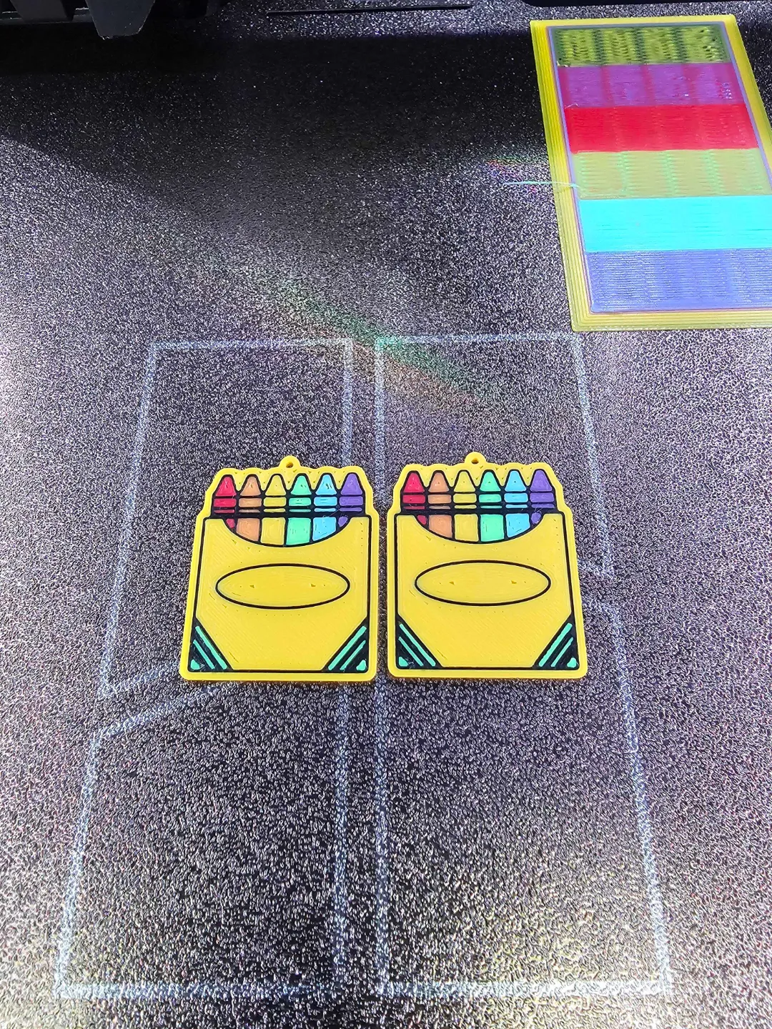 Crayon Earrings and Keychains view 2