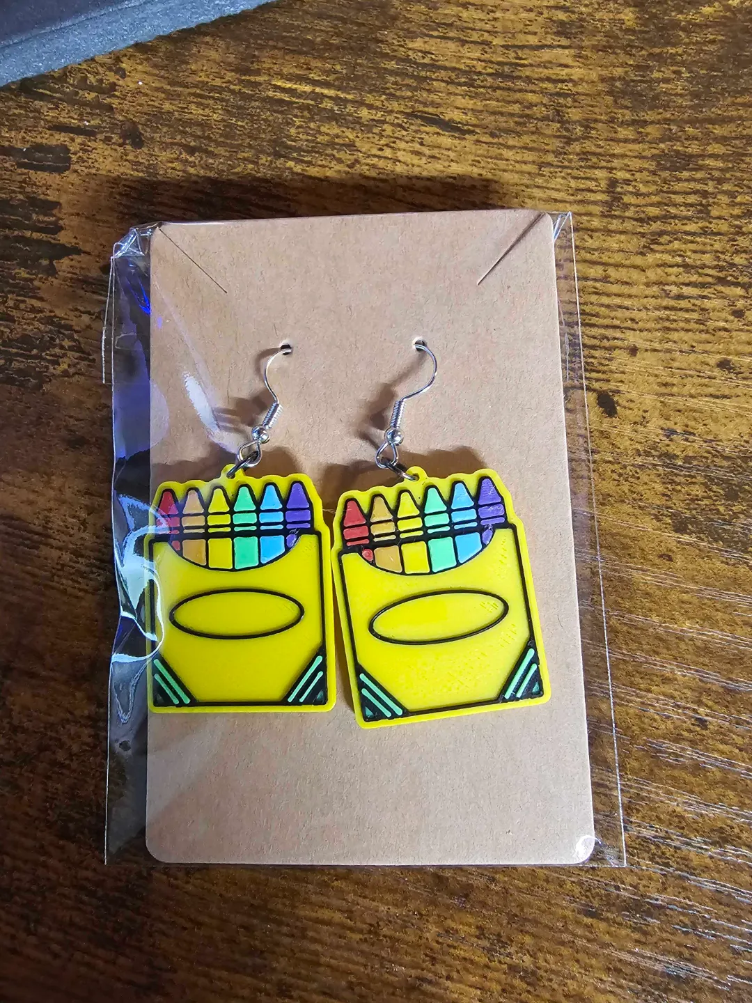 Crayon Earrings and Keychains view 3