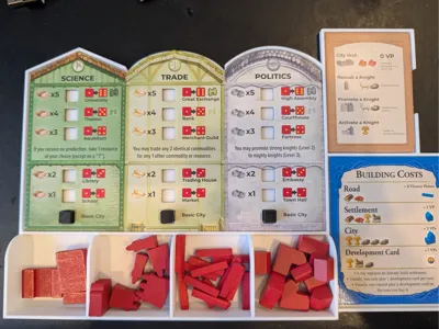 Catan cities and knights player center