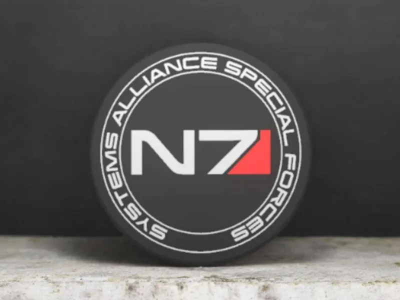 N7 mass effect aliance lightbox with stand