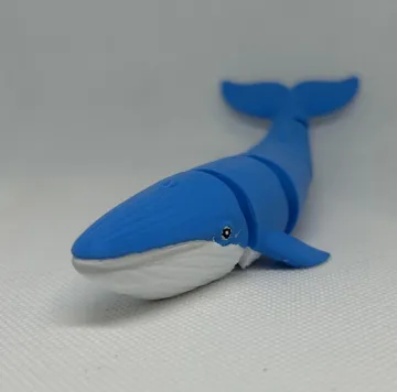 Objeto manipulable: Flexi-Blue Whale – Fidget Toy - Print-in-Place — vista de referencia 4
