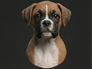 Boxer Dog Bust