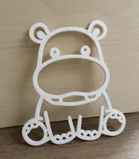 Hippo Outline Wall Decor | plain version