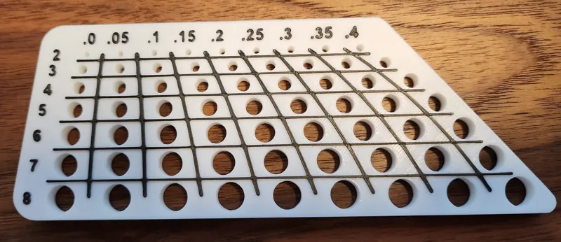 Hole diameter test