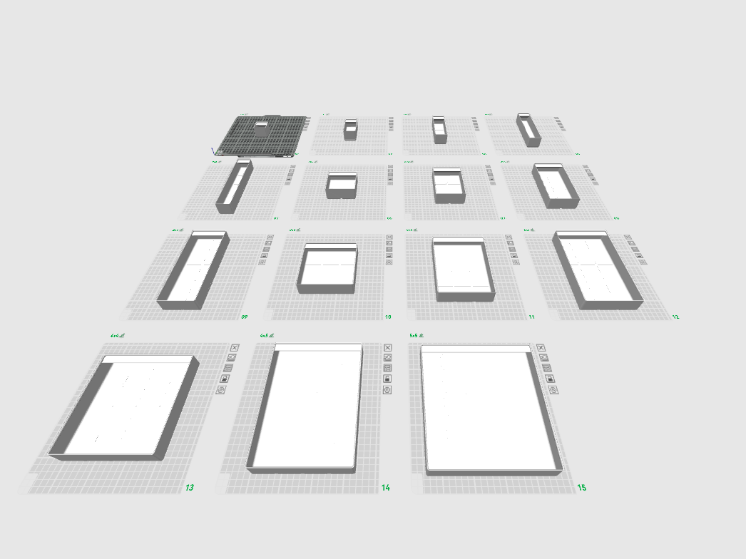 Gridfinity Boxen mit Beschriftungs-Tab ohne Magnet