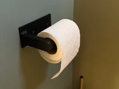 Toilet Paper Roll Holder (No drill/screws)