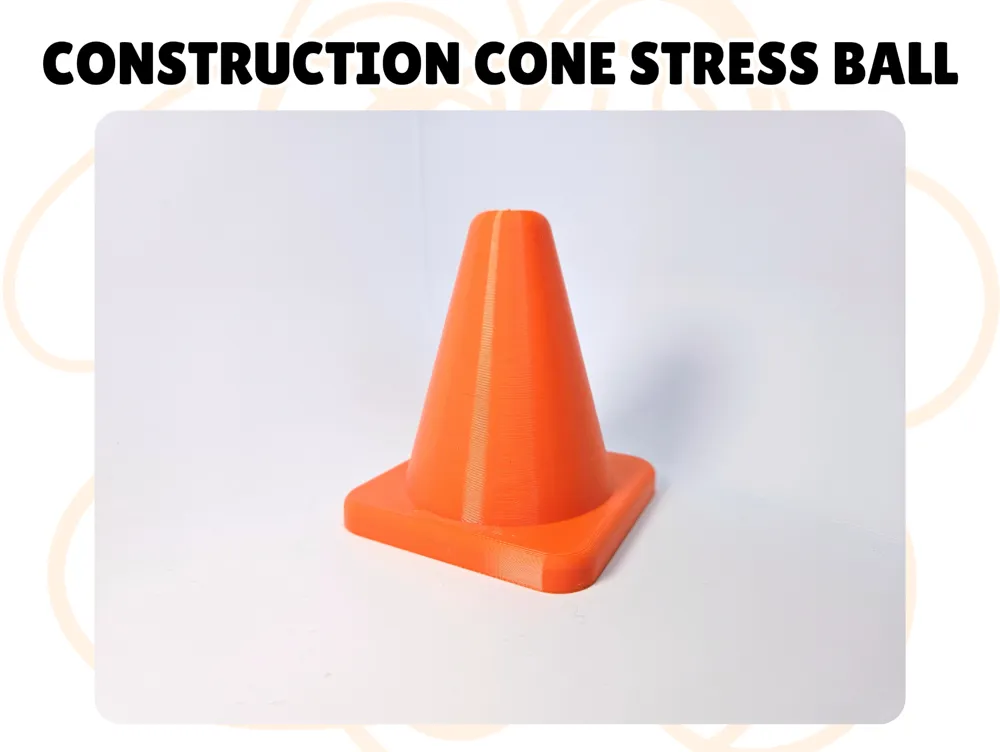 Construction Cone Stress Ball TPU by Catherine Doucet MakerWorld