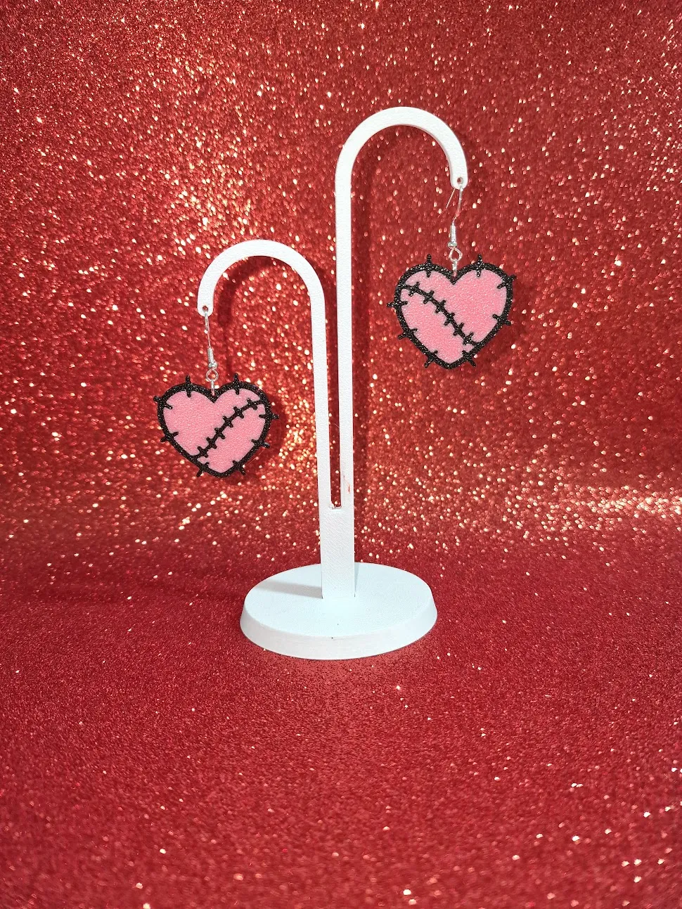 Frankenstein heart earrings view 3