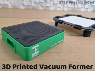 3D Printable Vacuum Former (100x100mm) +STEP files
