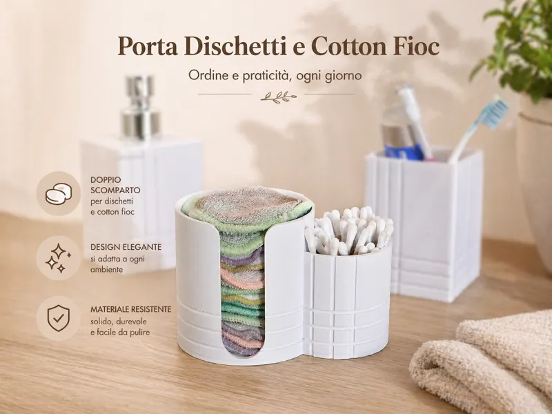 Porta dischetti cotone e cotton fioc