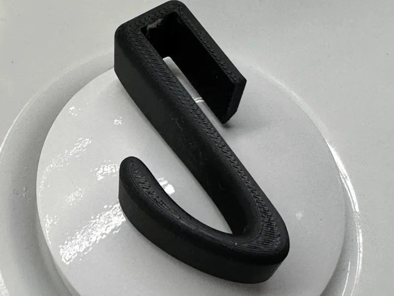 Hook for 8mm thick glass shower wall
