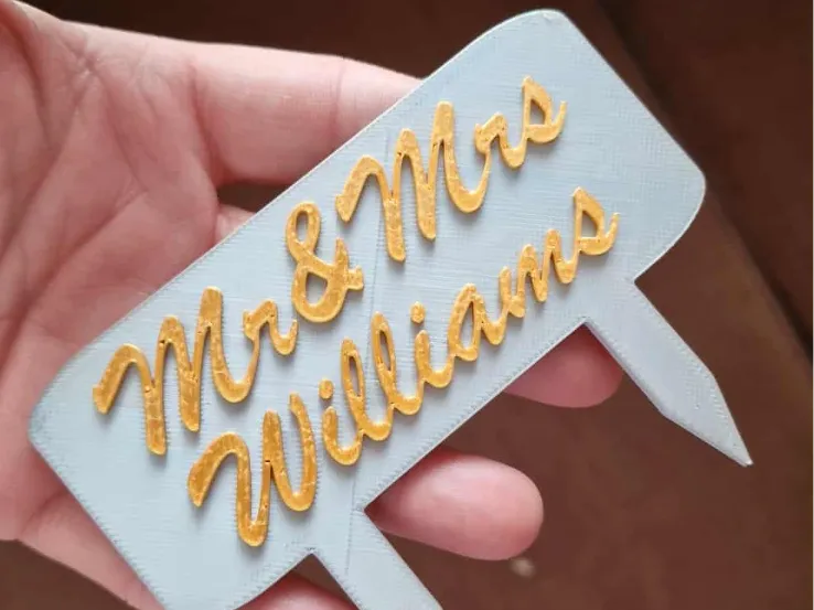Mr & Mrs Williams cake topper