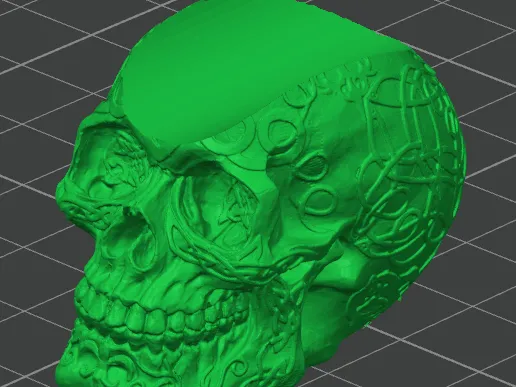 Celtic skull cigar holder