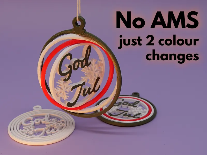 less poop christmas ornament 'god jul'