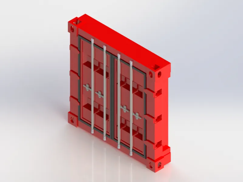 貨櫃造形磁鐵便利貼收納器Container Magnetic Post-it Holder