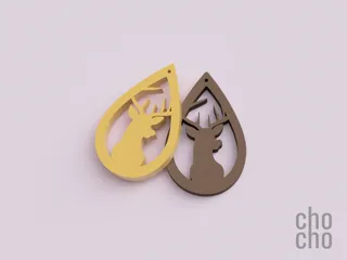 Deer Christmas Earring