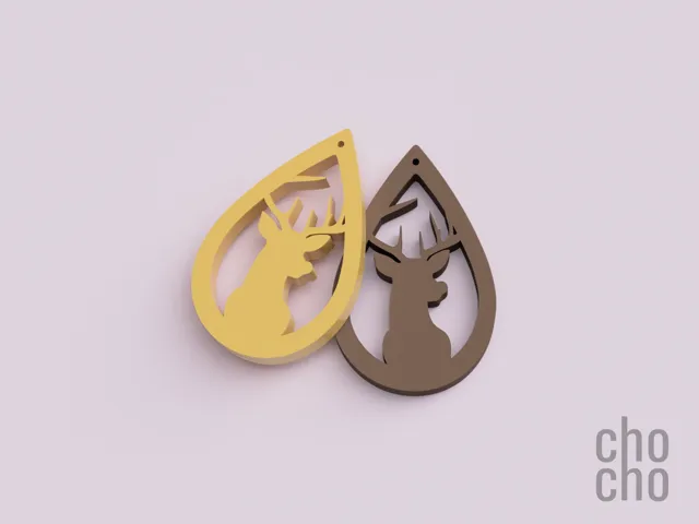 Deer Christmas Earring