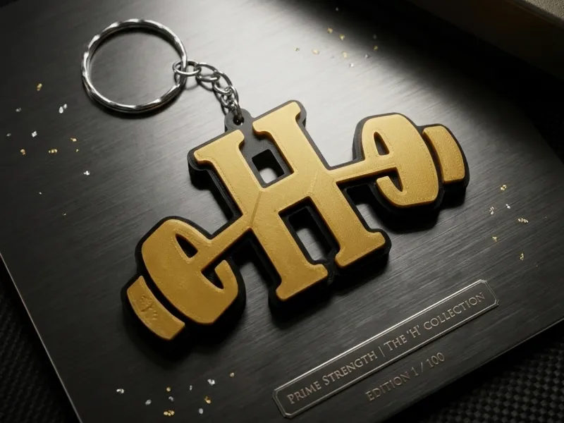 H-Power Dumbbell Keychain