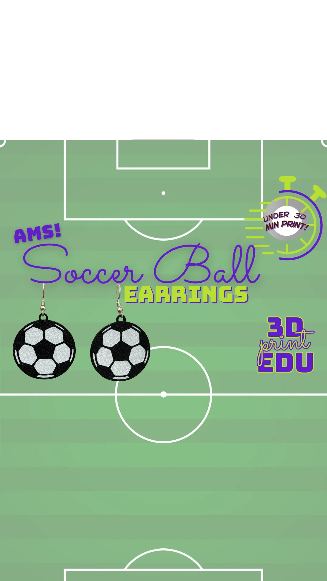 Soccer Ball Earrings | Sports Fan Jewelry view 4