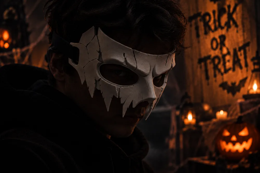 Differant Masks Shattered Skull Mask – Halloween Edition - Free 3D Print Model - MakerWorld