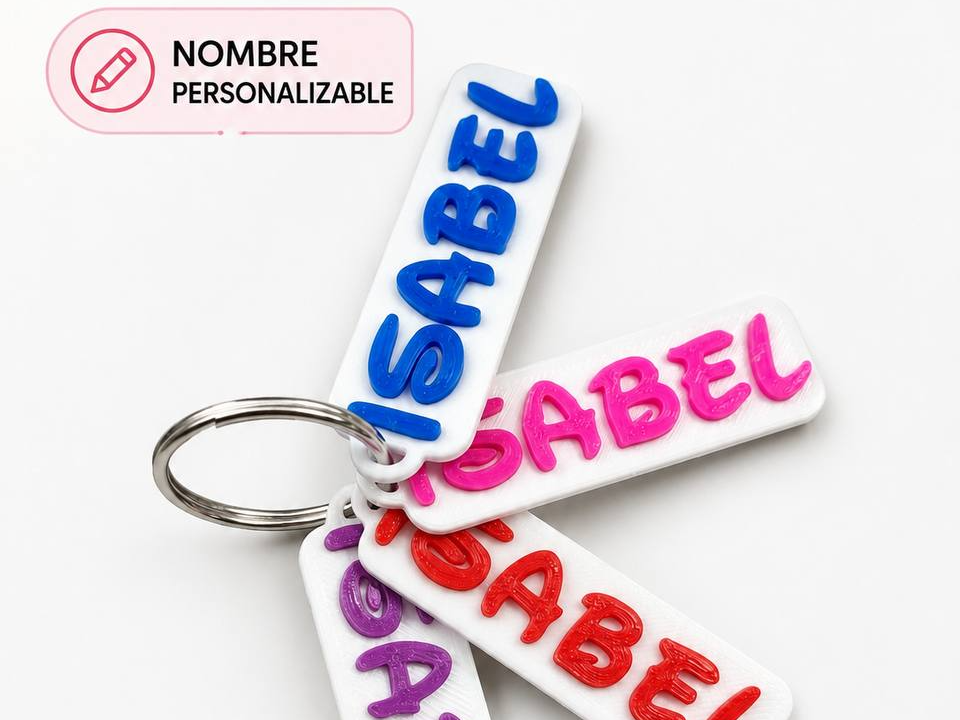 LLavero o Identificador y nombre facil de imprimir