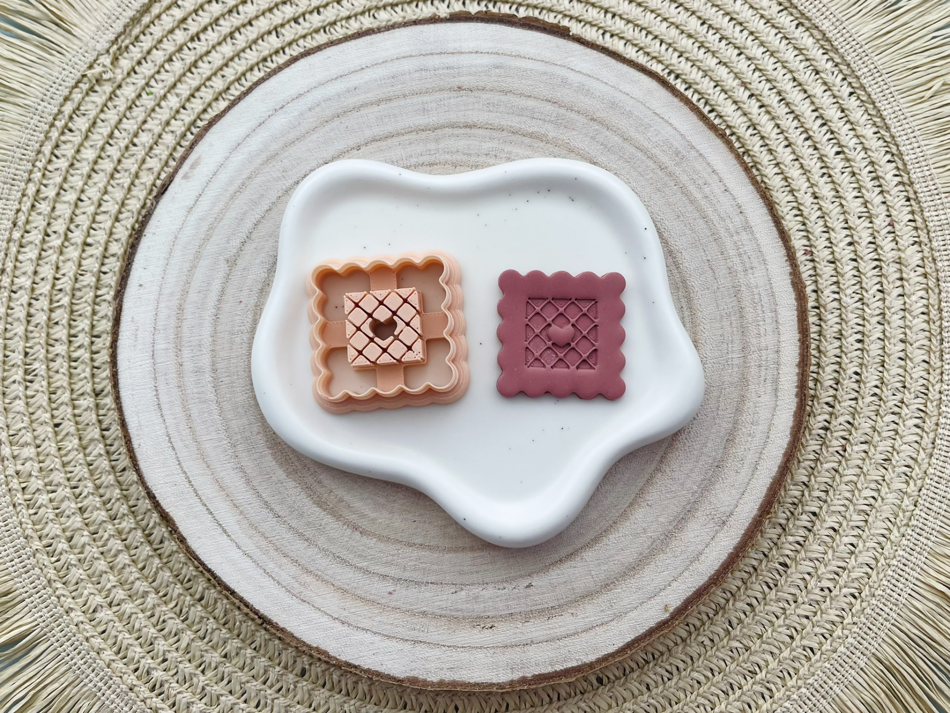 Heart Biscuit Polymer Clay Earrings Cutter