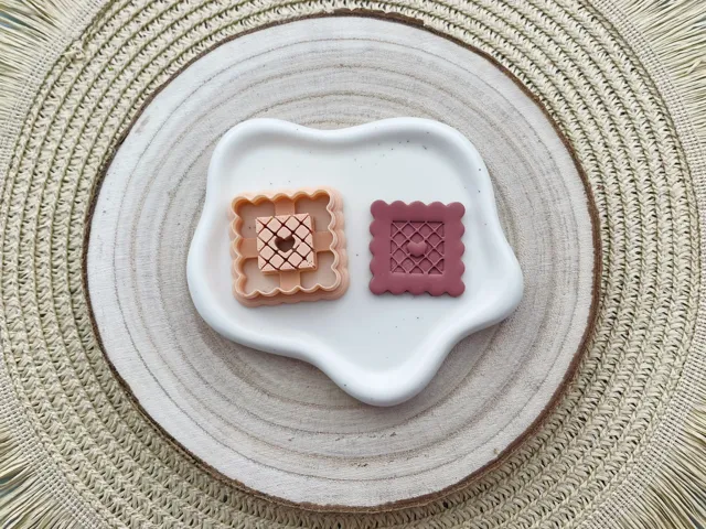Heart Biscuit Polymer Clay Earrings Cutter