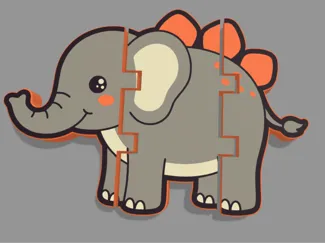 Bendy Elefant by 3ddruckservice