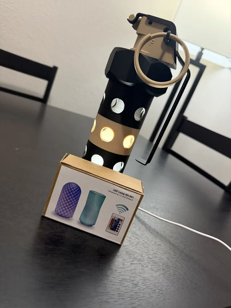 Led Flashbang Flashbang Desk Lamp LED Lamp Kit 001 - Free 3D Print Model - MakerWorld