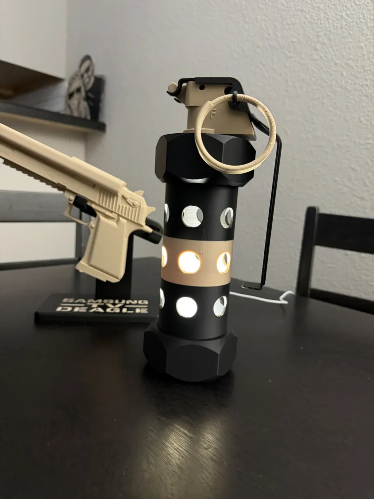 Led Flashbang Flashbang Desk Lamp LED Lamp Kit 001 - Free 3D Print Model - MakerWorld
