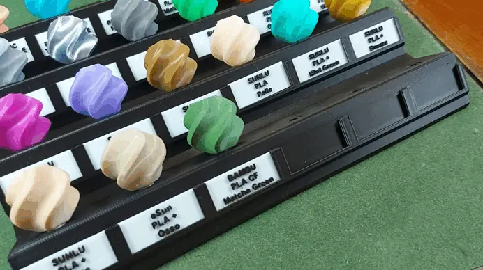 Bambu Style Filament Swatches Samples - Skadis view 2