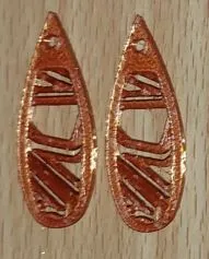 Drop shaped Earrings. view 2