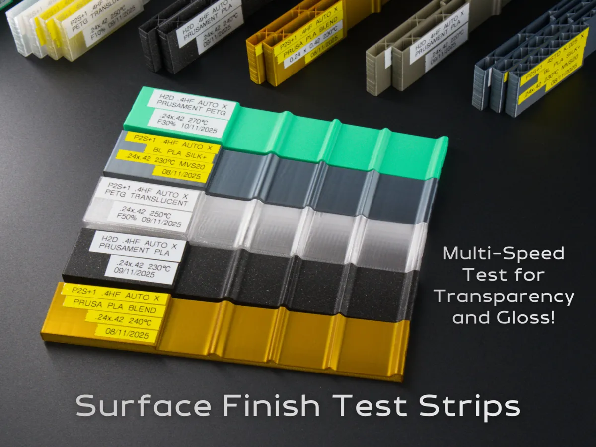 Surface Finish Test Strips - Multi-Speed - Free 3D Print Model - MakerWorld